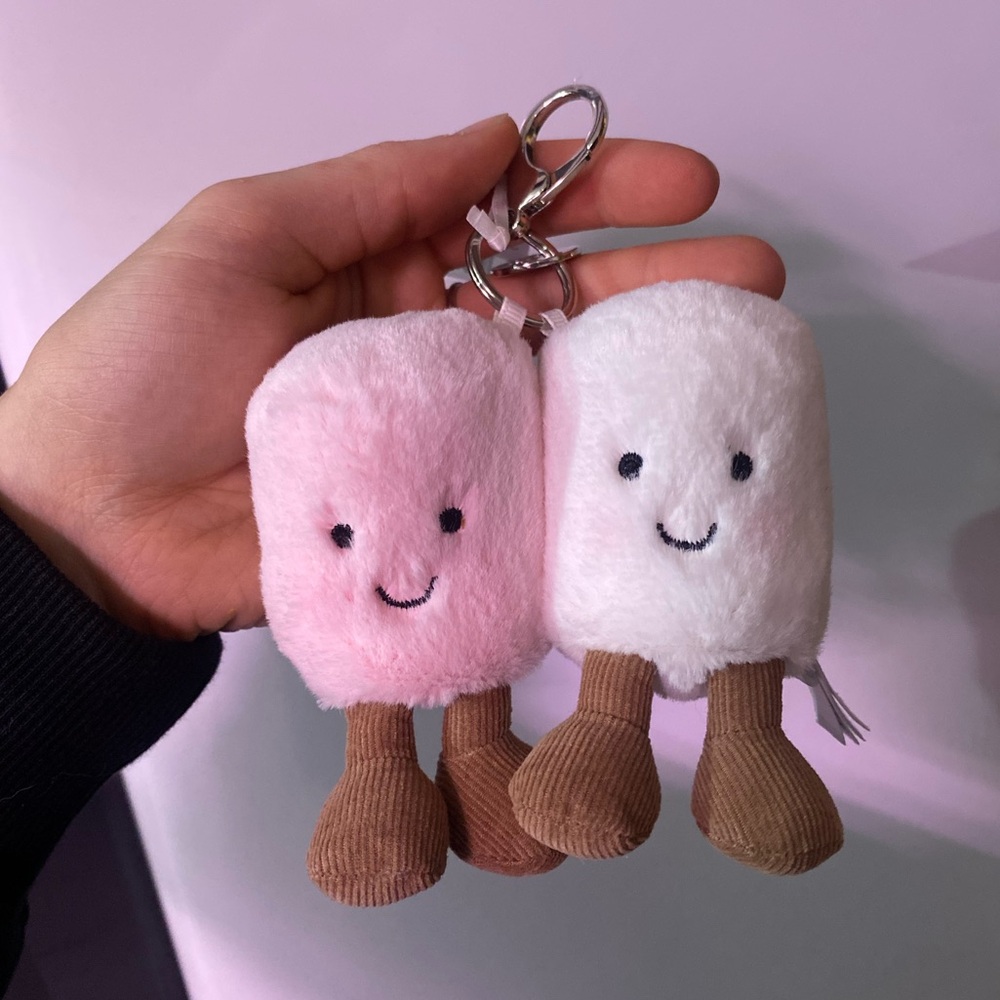 Jellycat amusable marshmallows keychain BNWT